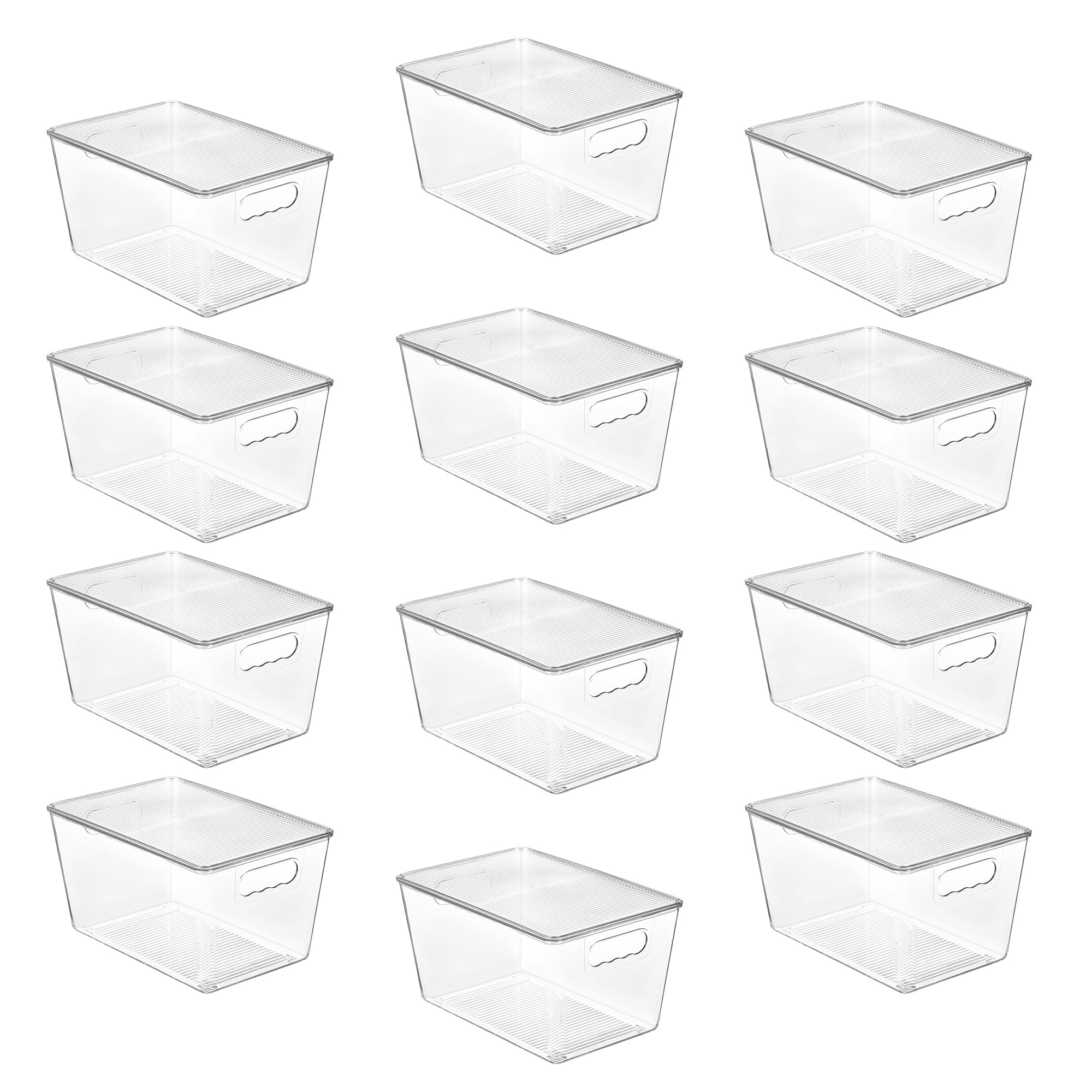 Stackable Storage Bins with Lids