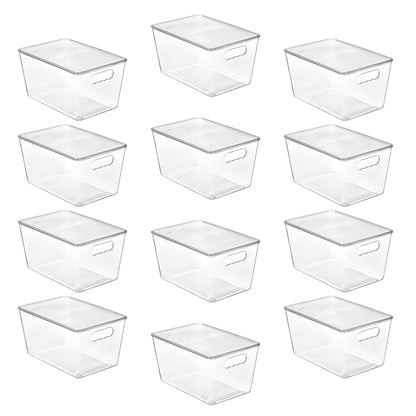 Stackable Storage Bins with Lids