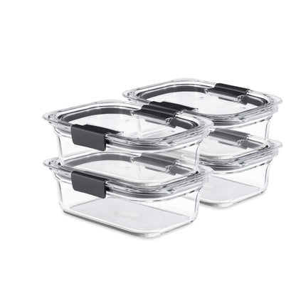 Glass Food Storage Containers Set of 9, Leak-Proof, BPA-Free, Clear