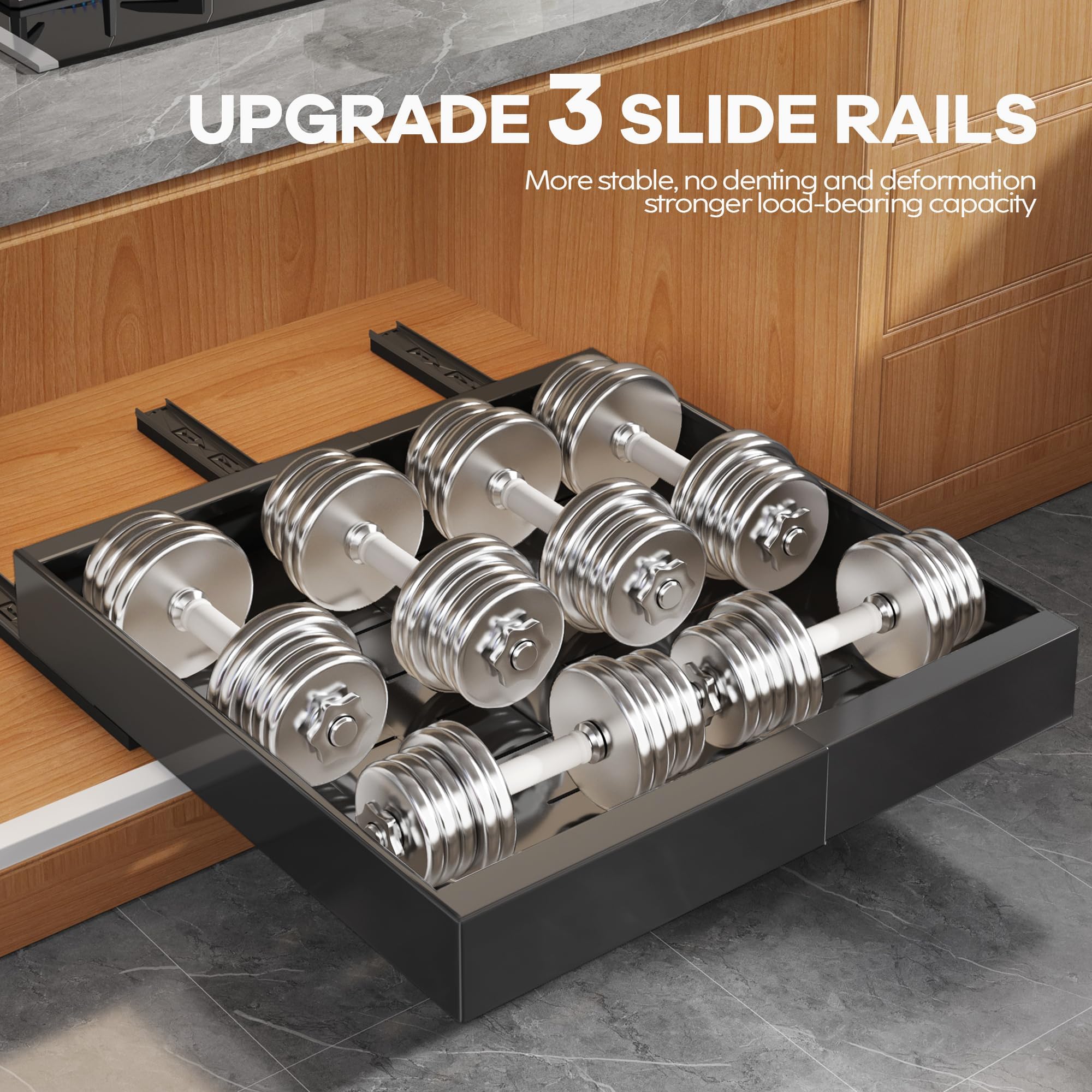 Expandable Pull Out Cabinet Organizer Slide Out Drawer Kitchen Cabinet Storage Rack