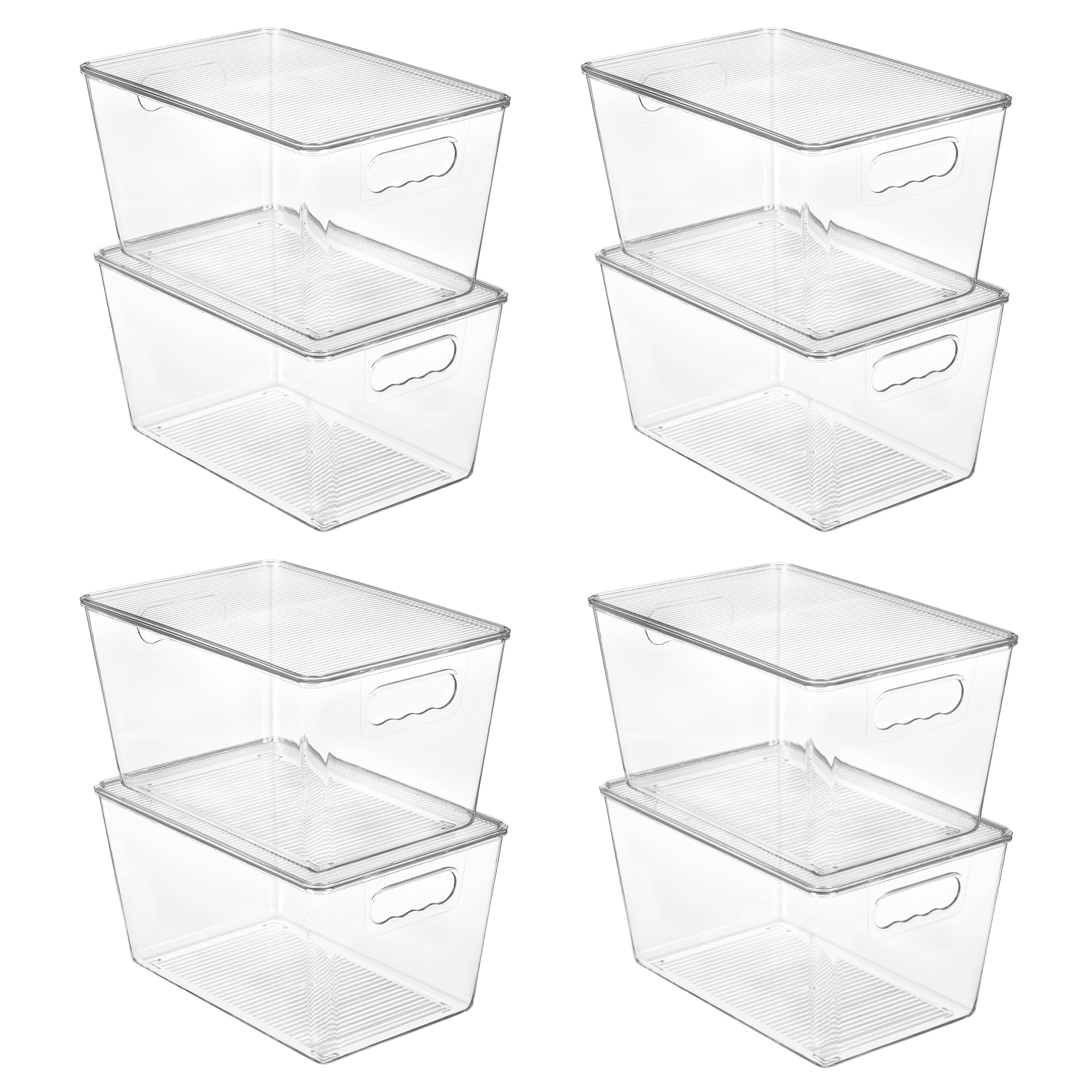 Stackable Storage Bins with Lids