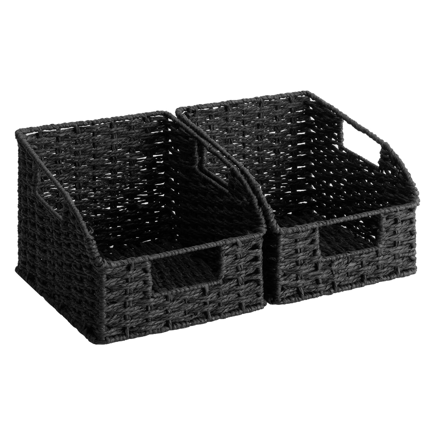 Wicker Storage Baskets Pantry Organizers Storage Basket 2 Pack