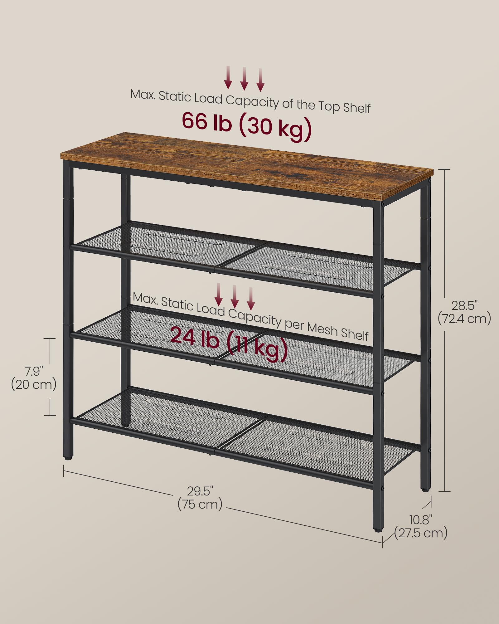 Shoe Storage Rack Metal Frame Entryway Closet Organizer Free Standing Shoe Shelf
