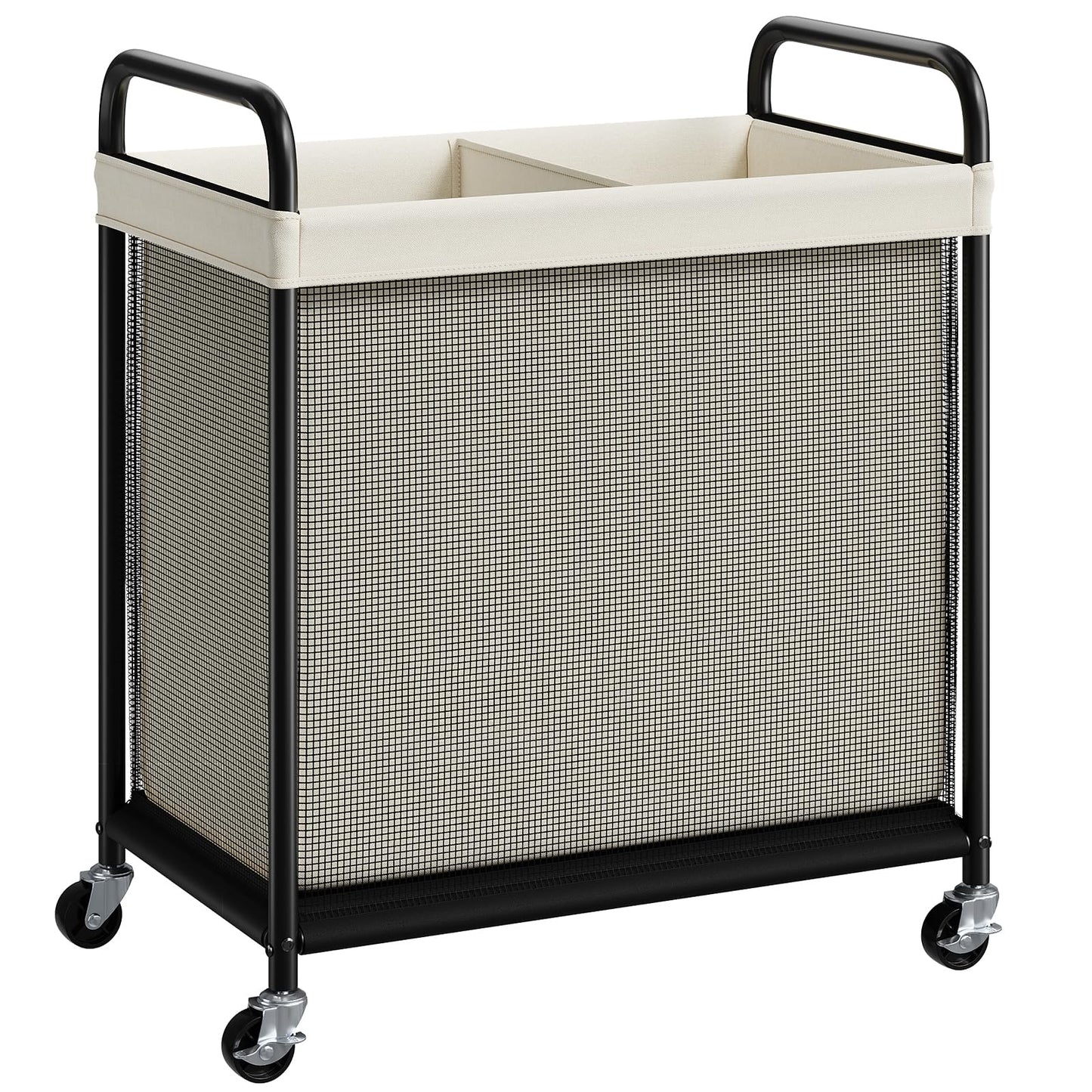 Rolling Laundry Hamper with Wheels Removable Liner Bag Laundry Sorter Clothes Hamper Cart Bedroom Bathroom Dorm Storage Organizer