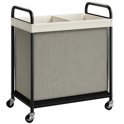 Rolling Laundry Hamper with Wheels Removable Liner Bag Laundry Sorter Clothes Hamper Cart Bedroom Bathroom Dorm Storage Organizer
