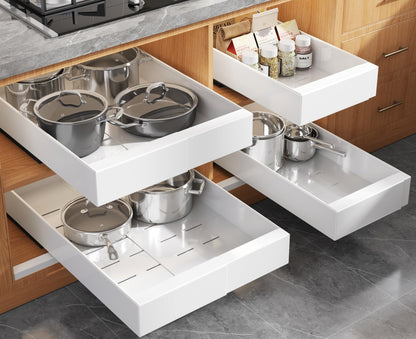 Pull Out Cabinet Organizer Slide Out Drawer Kitchen Cabinet Storage Rack Upgrade Rails System
