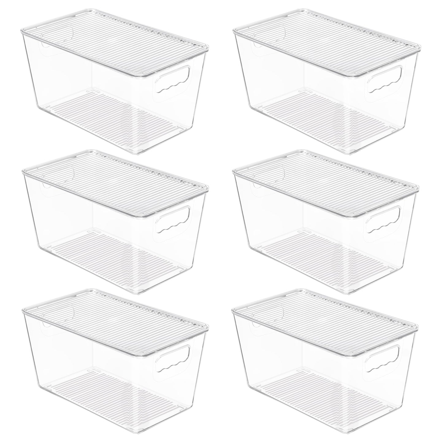 Stackable Storage Bins with Lids