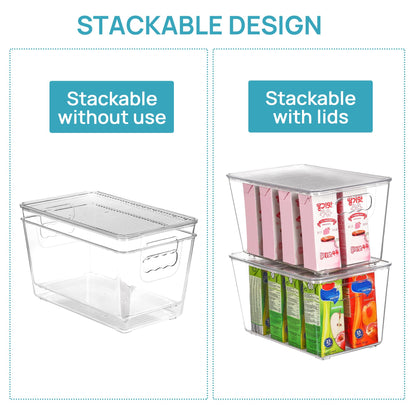 Stackable Storage Bins with Lids