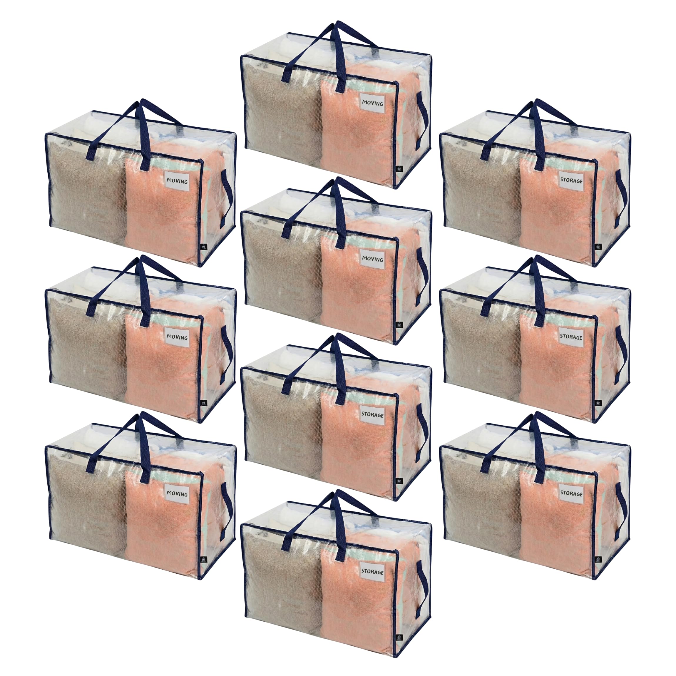 Heavy Duty Oversized Storage Bag Moving Travel Camping Dorm Storage Tote Organizer Reusable Packing Bag