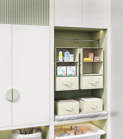 Hanging Closet Organizer Shelves with Drawers Closet Storage Organizer with Shelves and Compartments