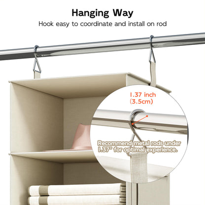 Hanging Closet Organizer Shelves with Drawers Closet Storage Organizer with Shelves and Compartments