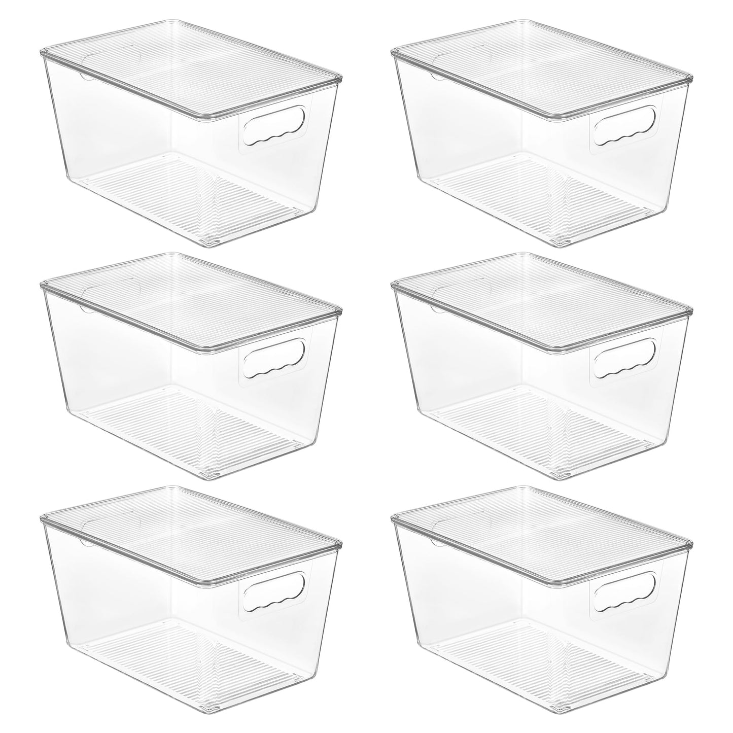 Stackable Storage Bins with Lids