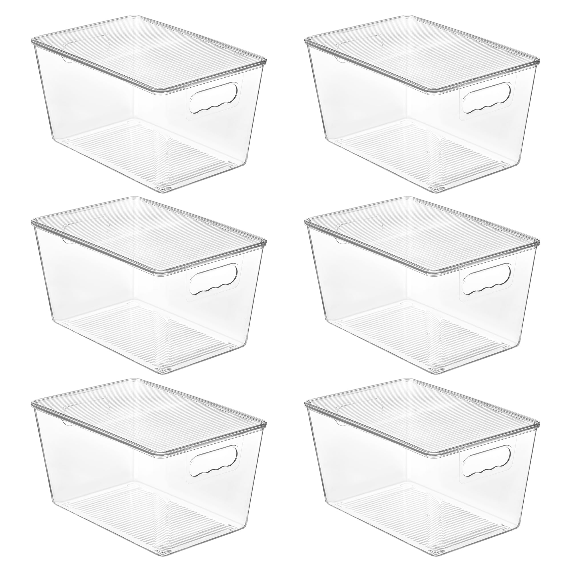 Stackable Storage Bins with Lids