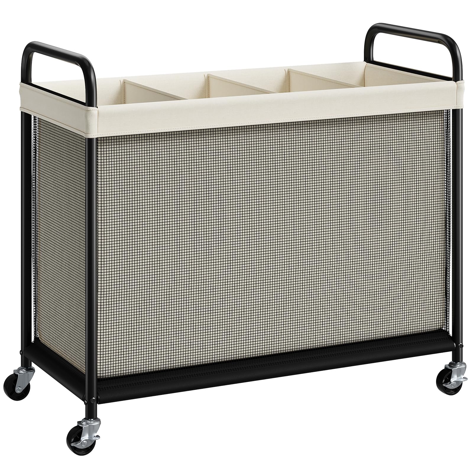 Rolling Laundry Hamper with Wheels Removable Liner Bag Laundry Sorter Clothes Hamper Cart Bedroom Bathroom Dorm Storage Organizer