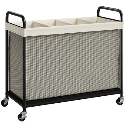Rolling Laundry Hamper with Wheels Removable Liner Bag Laundry Sorter Clothes Hamper Cart Bedroom Bathroom Dorm Storage Organizer