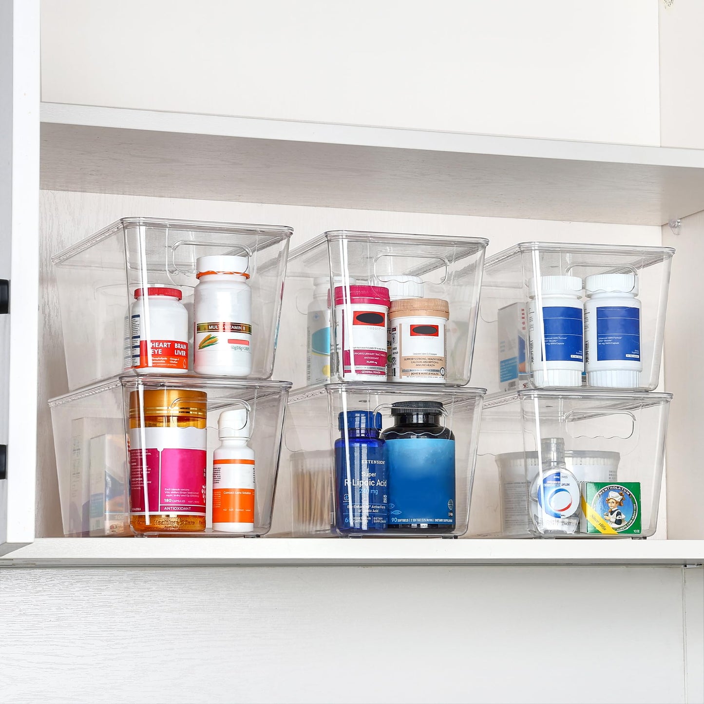 Stackable Storage Bins with Lids