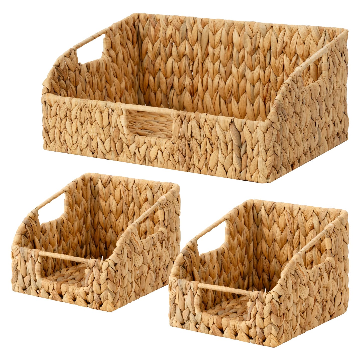 Wicker Storage Baskets Pantry Organizers Storage Basket 2 Pack