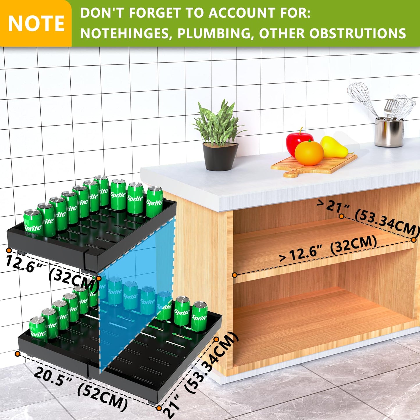 Pull Out Cabinet Organizer Adjustable Slide Out Drawer Kitchen Cabinet Storage Rack
