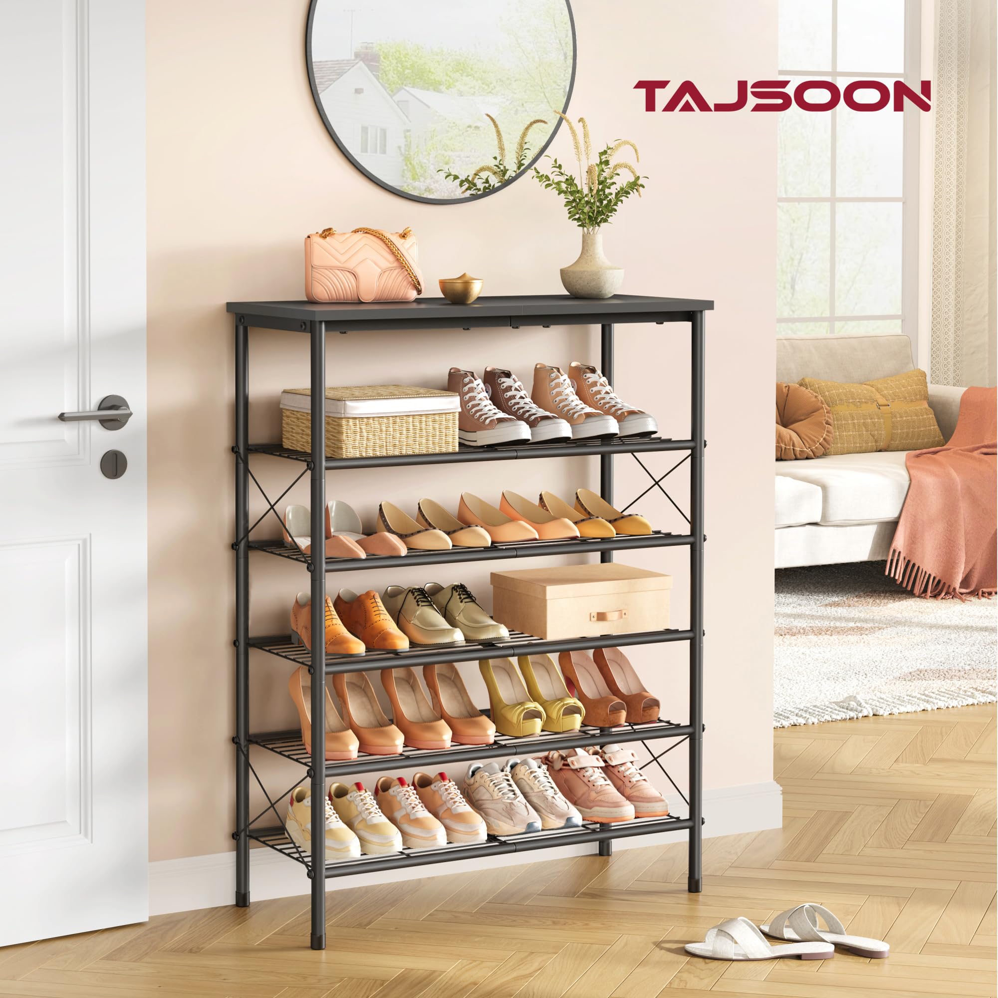 Tajsoon 6-Tier Shoe Rack Organizer