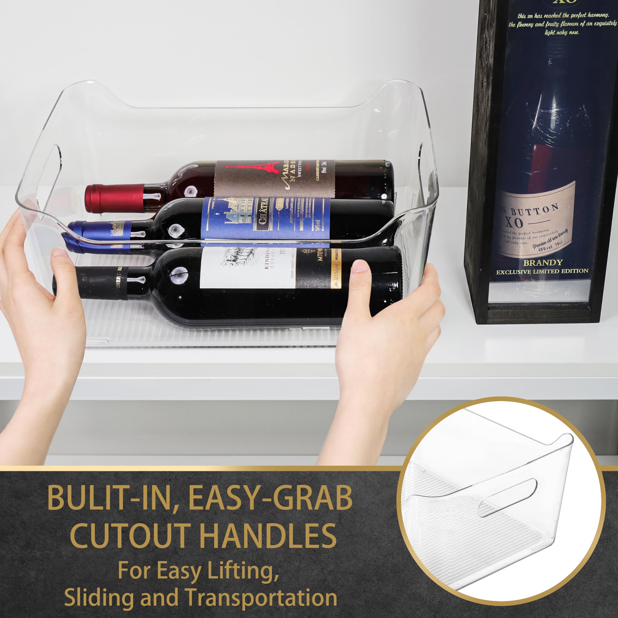 Plastic Storage Bins Multi-Use Pantry Organizer Clear Home Kitchen Storage Containers