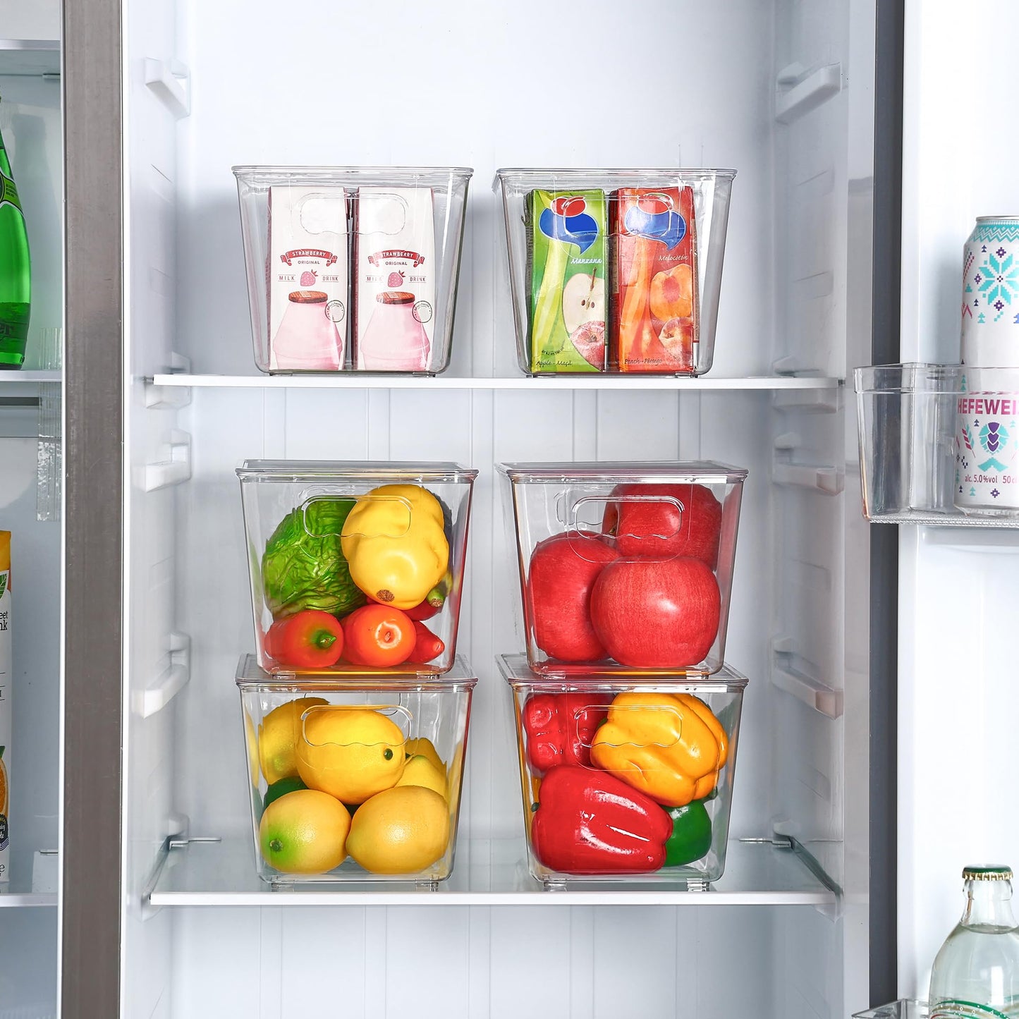 Stackable Storage Bins with Lids