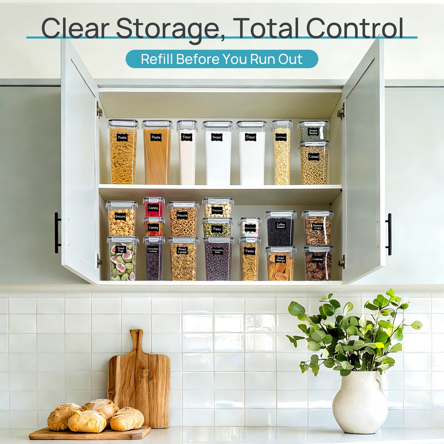 Airtight Food Storage Containers Set with Lids, BPA-Free