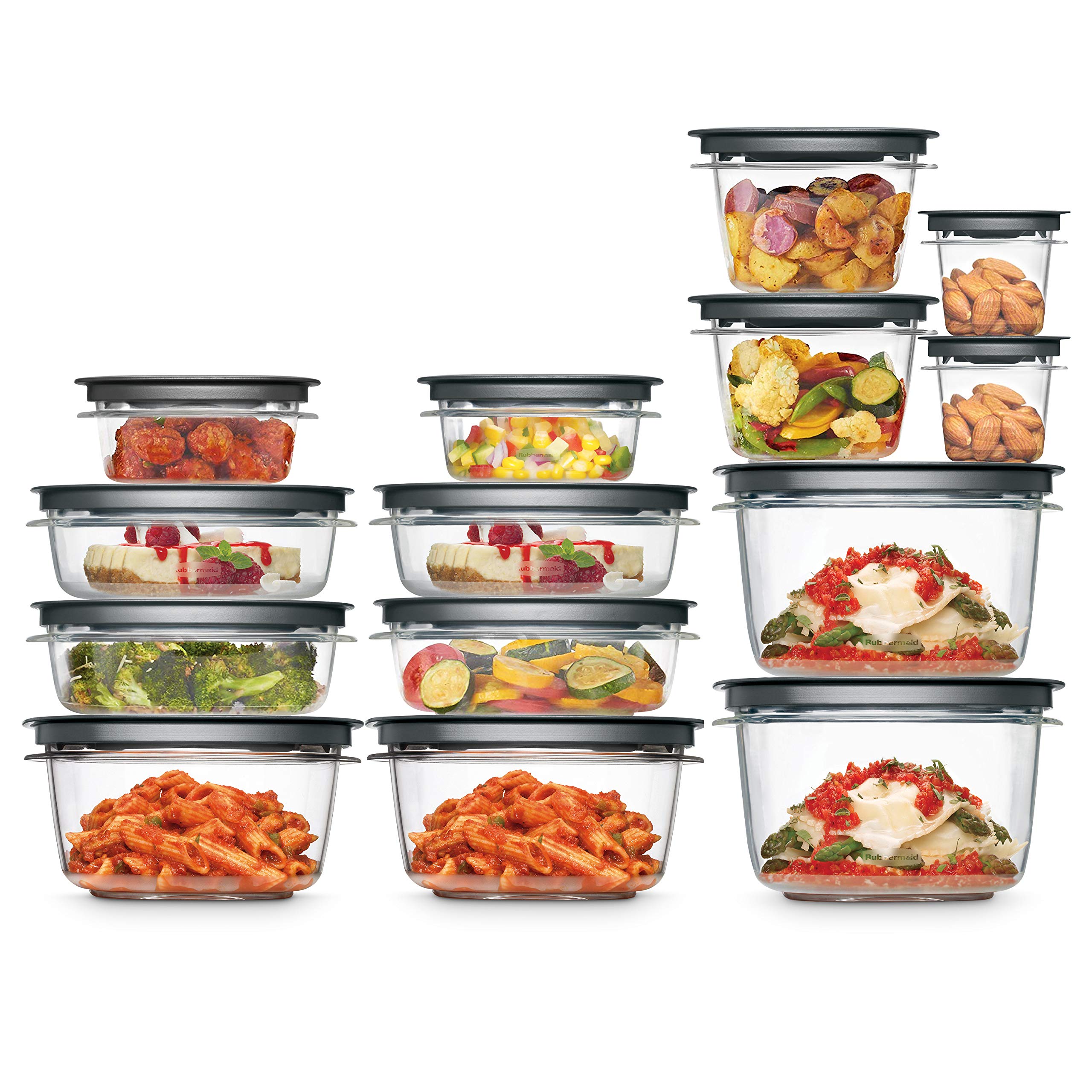 Food Storage Container Set, 10-Piece, BPA-Free, Microwave & Dishwasher Safe, Grey