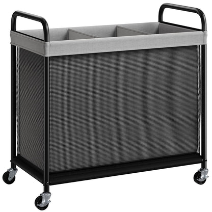 Rolling Laundry Hamper with Wheels Removable Liner Bag Laundry Sorter Clothes Hamper Cart Bedroom Bathroom Dorm Storage Organizer