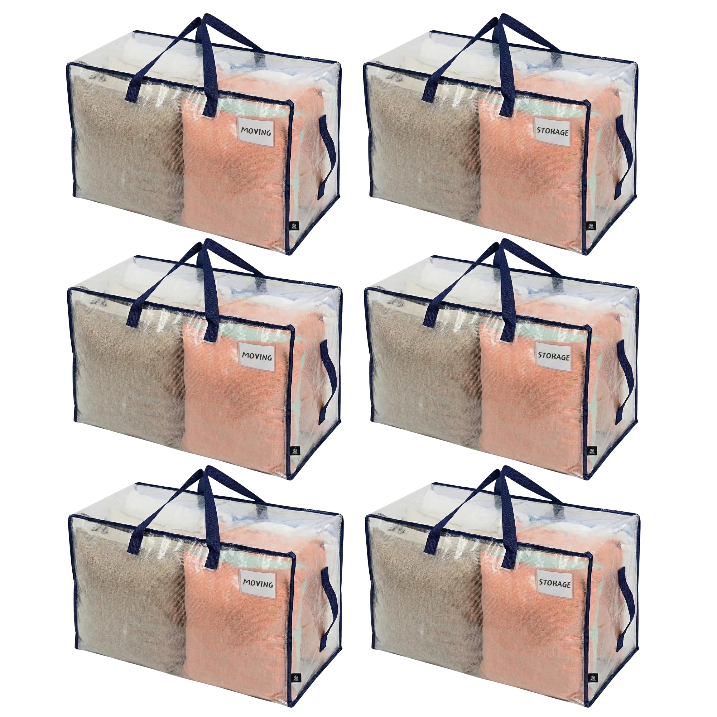 Heavy Duty Oversized Storage Bag Moving Travel Camping Dorm Storage Tote Organizer Reusable Packing Bag