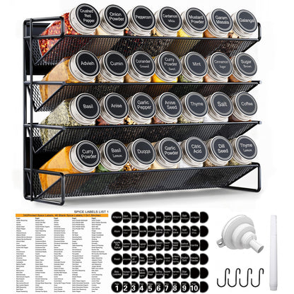 Magnetic Spice Storage Rack Organizer Fridge Kitchen Shelf