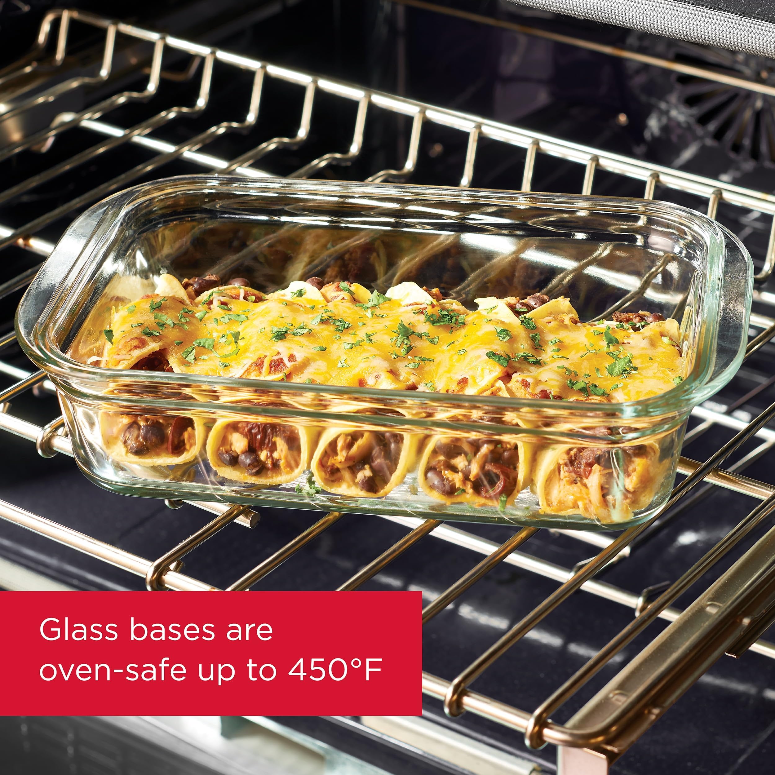 Glass Food Storage Containers Set of 9, Leak-Proof, BPA-Free, Clear