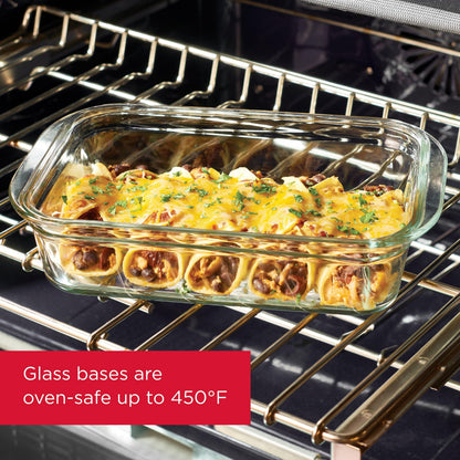 Glass Food Storage Containers Set of 9, Leak-Proof, BPA-Free, Clear